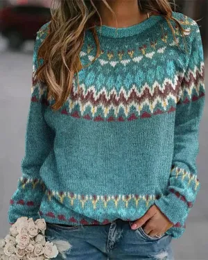 Reggie™ | Chic Wave Pattern Sweater