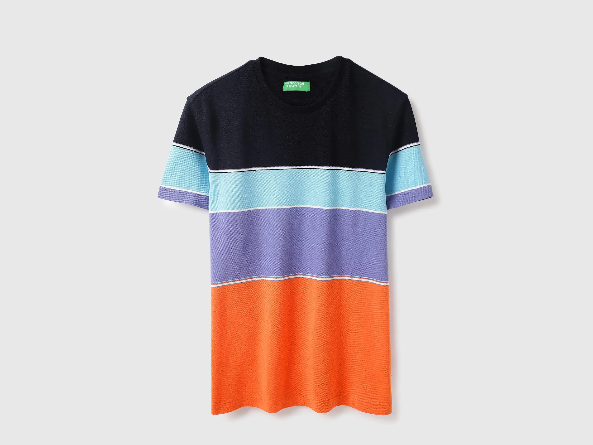 Regular Fit Round Neck Colorblock T-Shirt