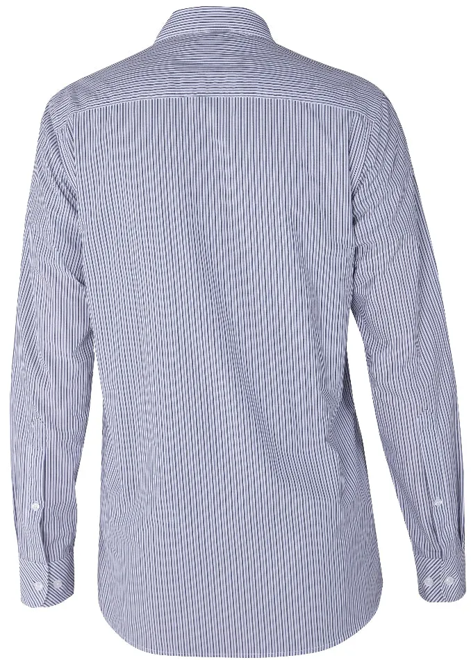 Ritemate Men's Yarn Dyed Stripe, Dual Pocket, Long Sleeve Shirt - 3 Colours