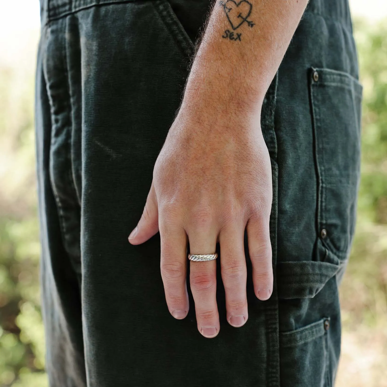 Rope Band Ring, 5mm