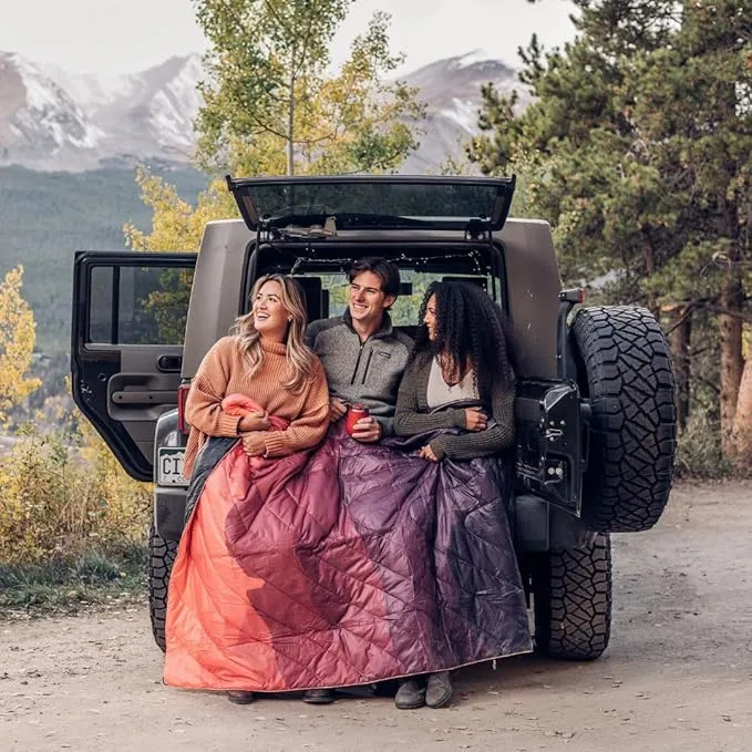 Rumpl Original Puffy Blanket - Warm Puffy Camping Blanket, 100% Recycled Polyester Insulation, Lightweight, Packable, Water-Resistant, Outdoor Puffer Blanket, 52"x75", Carhartt Camo