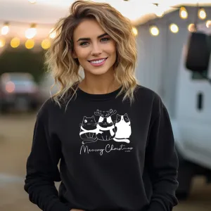 SALE "A Very Meowy Christmas" Relaxed Fit Classic Crew Unisex Sweatshirt
