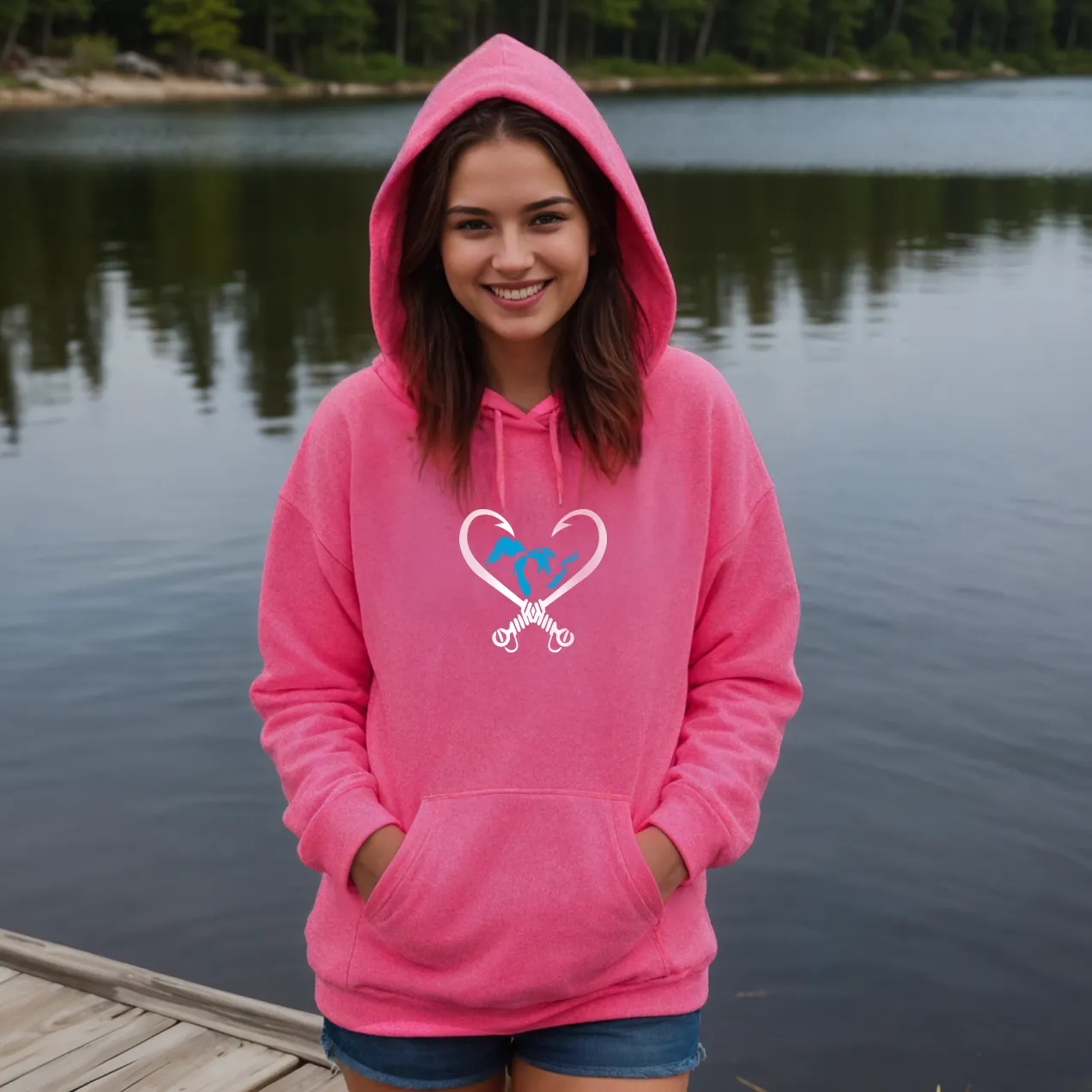 SALE "Great Lakes Hook" Relaxed Fit Classic Unisex Hoodie