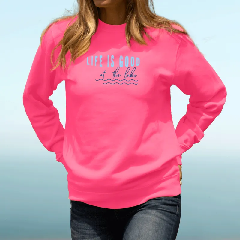 SALE "Life Is Good" Relaxed Fit Classic Crew Unisex Sweatshirt