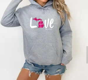 SALE "Pink Love Plaid" Relaxed Fit Classic Unisex Hoodie