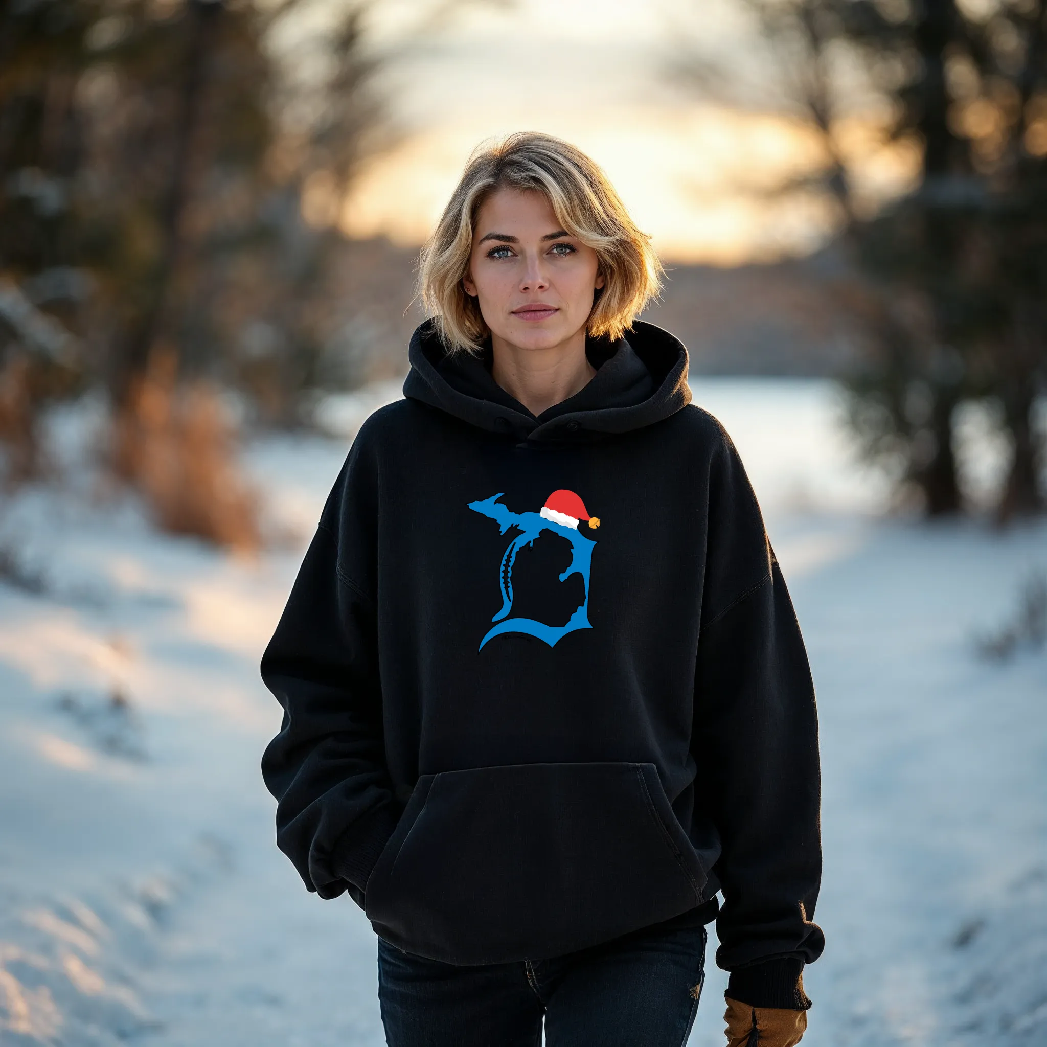 SALE "SANTA Football In The D" Relaxed Fit Classic Unisex Hoodie