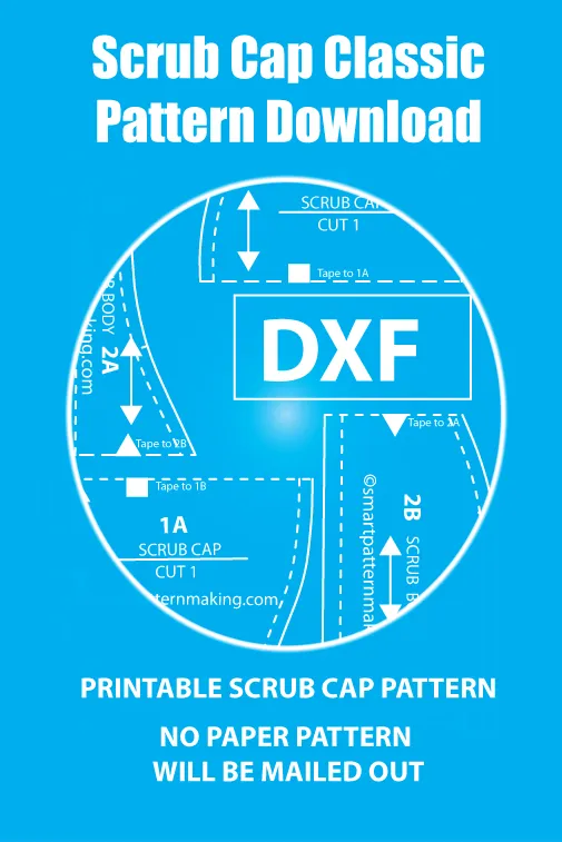 Scrub Cap Classic PDF Pattern Download, Nurse Hat, Scrub Cap Men, Capuchon De Chirugie, Chapeu De Gommage,   4 Formats Gorro Quirrurgico Combo Digital Pattern Download.
