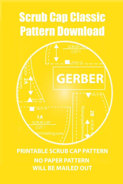Scrub Cap Classic PDF Pattern Download, Nurse Hat, Scrub Cap Men, Capuchon De Chirugie, Chapeu De Gommage,   4 Formats Gorro Quirrurgico Combo Digital Pattern Download.