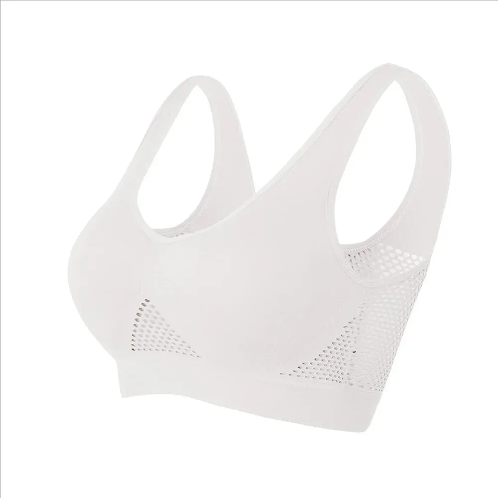 Seamless Mesh Women's Plus Size 6XL Sports Bra - Wireless, Shockproof, Breathable for Gym, Running, Yoga