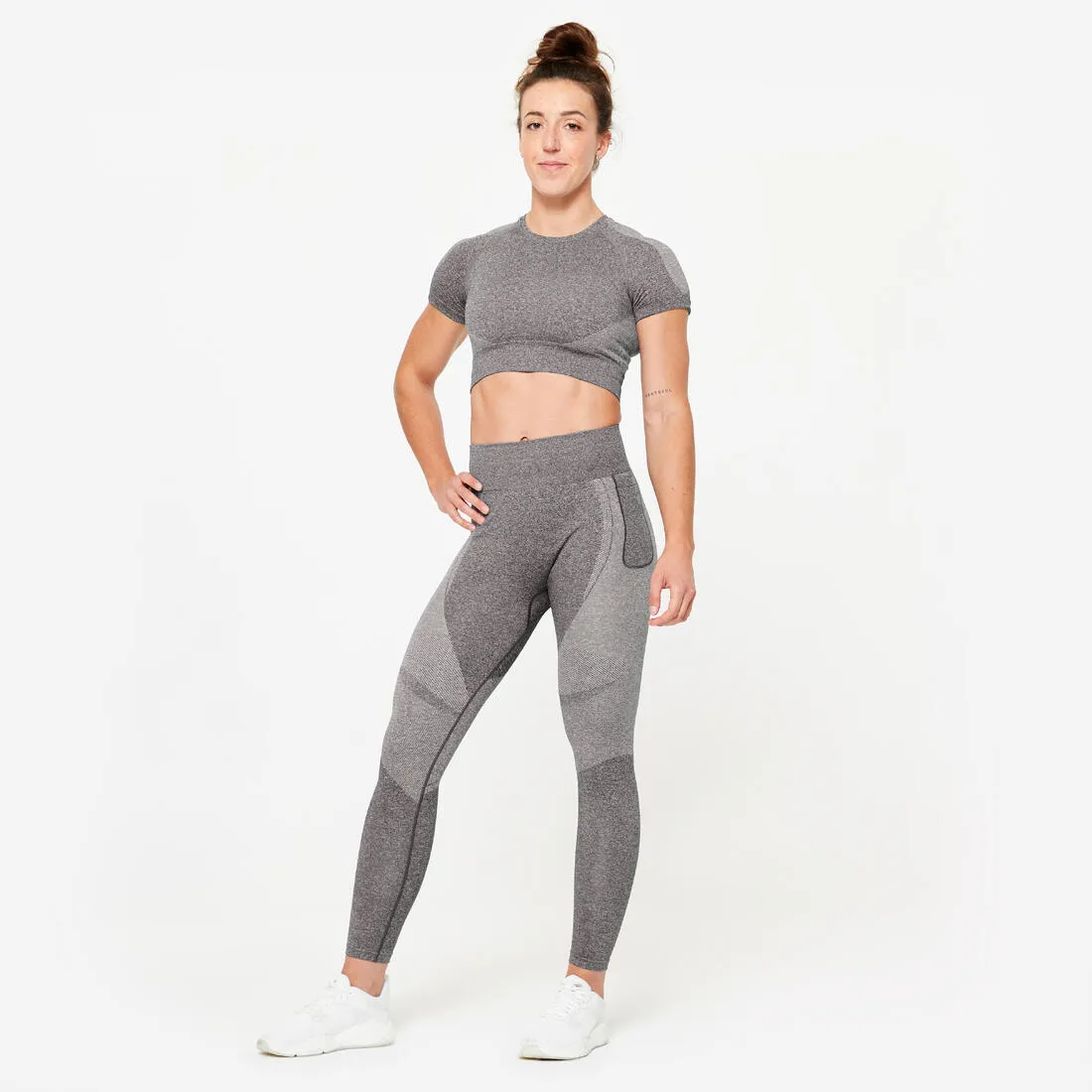 Seamless Short-Sleeved Cropped Fitness T-Shirt