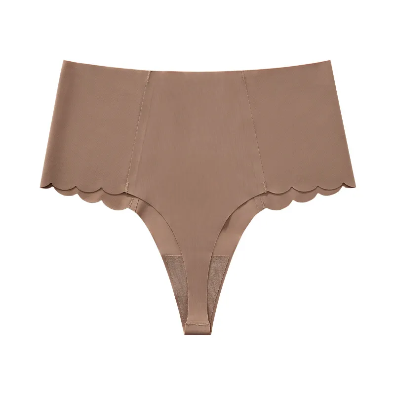 Seamless Wave Edge Invisible Yoga Panties Thong