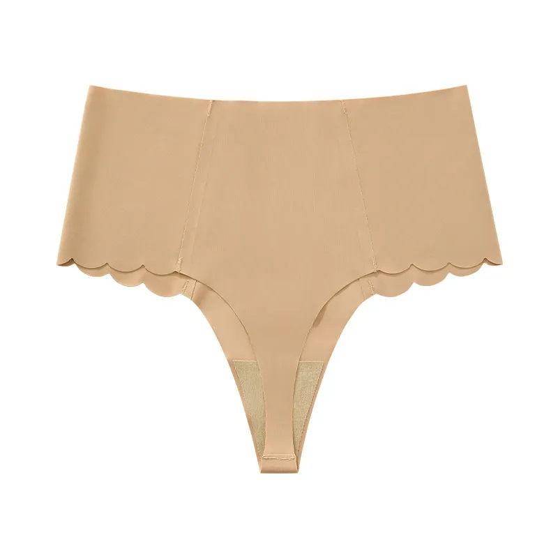 Seamless Wave Edge Invisible Yoga Panties Thong