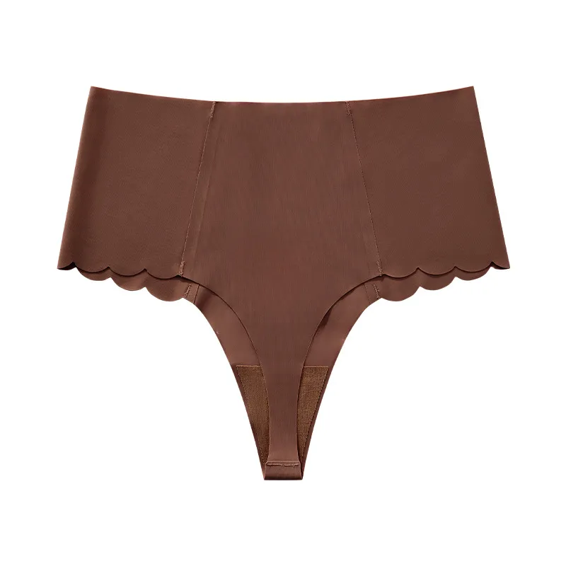 Seamless Wave Edge Invisible Yoga Panties Thong