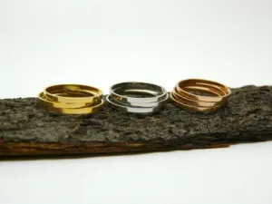 Set of 9 Rings – Gold, Silver & Rose Gold Mix