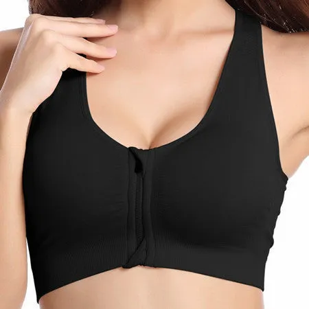 Sexy Women Sport Yoga Top Bra for Running Gym Workout Wire Front Zipper Fitness Sports Shirt Woman Yoga Vest Bras