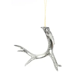 Silver Antler Ornament