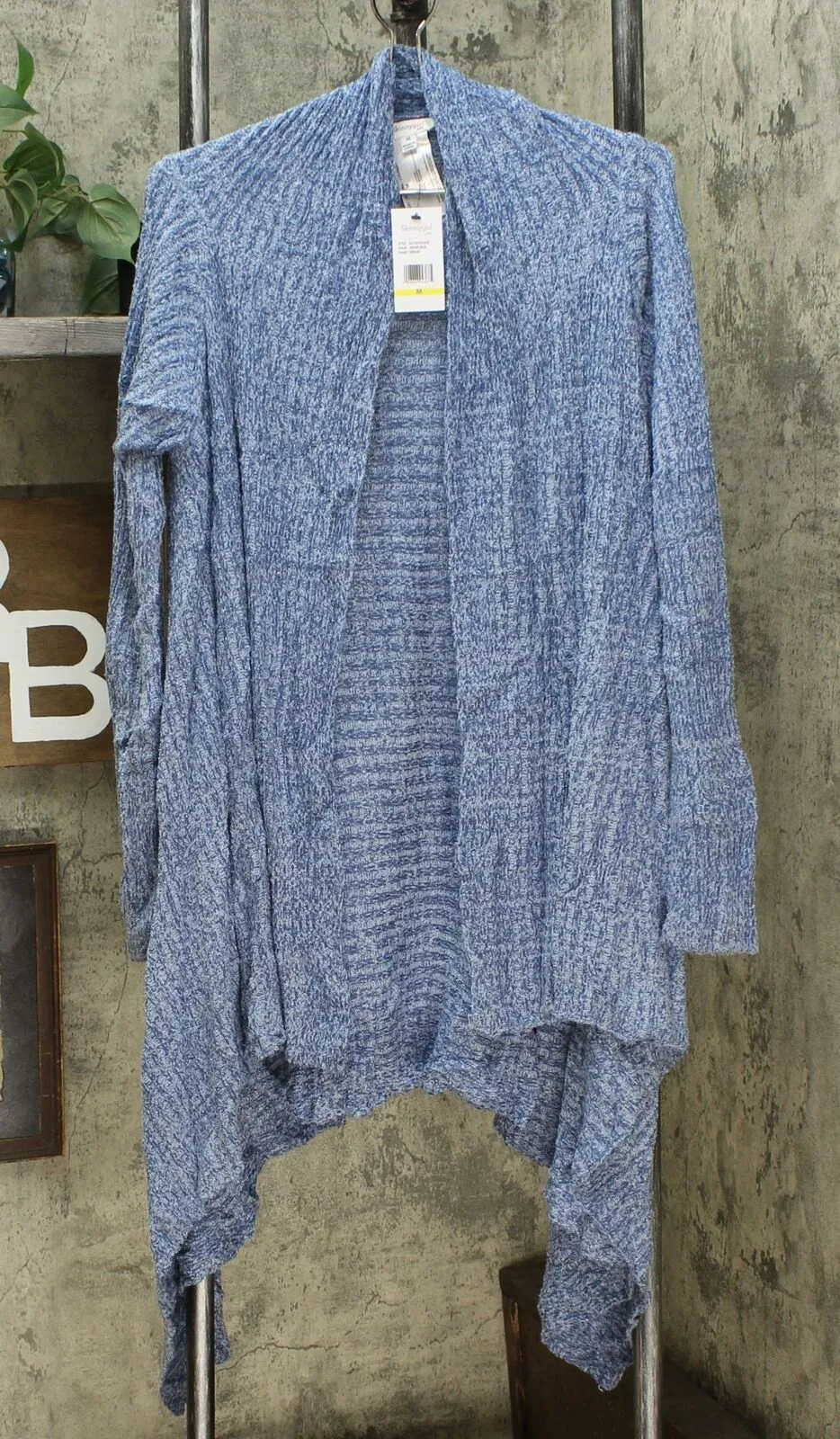 Skinnygirl Women's Dream Waterfall Cardigan Sweater with Sharkbite Hem