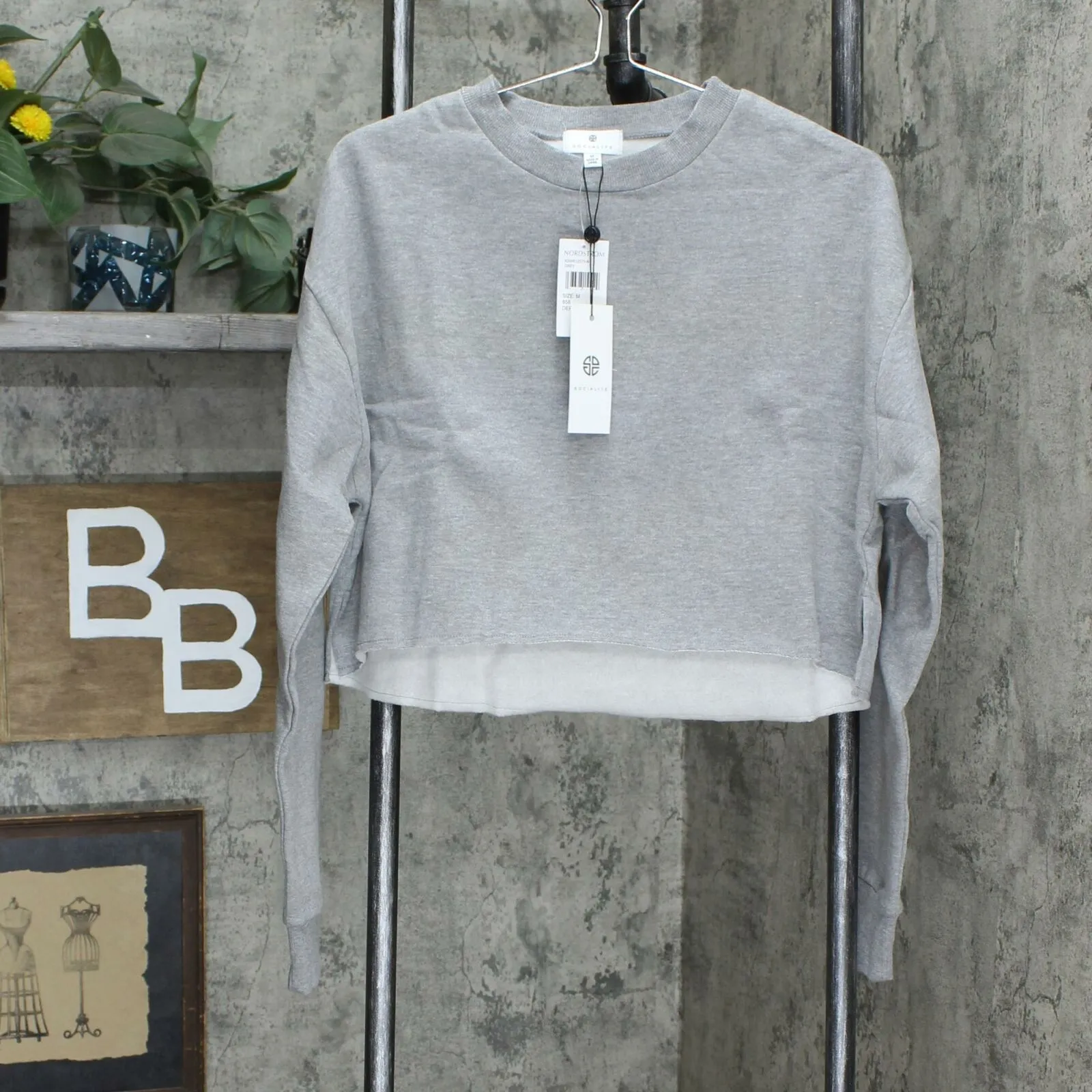 Socialite Women's Crop Fleece Sweatshirt