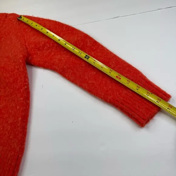 Soeur Sweater Women's Size 40 (US XS) Orange Knit Wool Blend Pullover Crew Neck