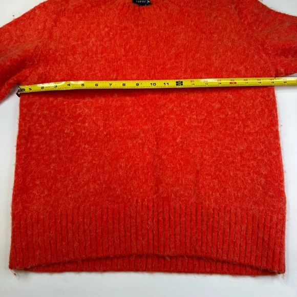 Soeur Sweater Women's Size 40 (US XS) Orange Knit Wool Blend Pullover Crew Neck