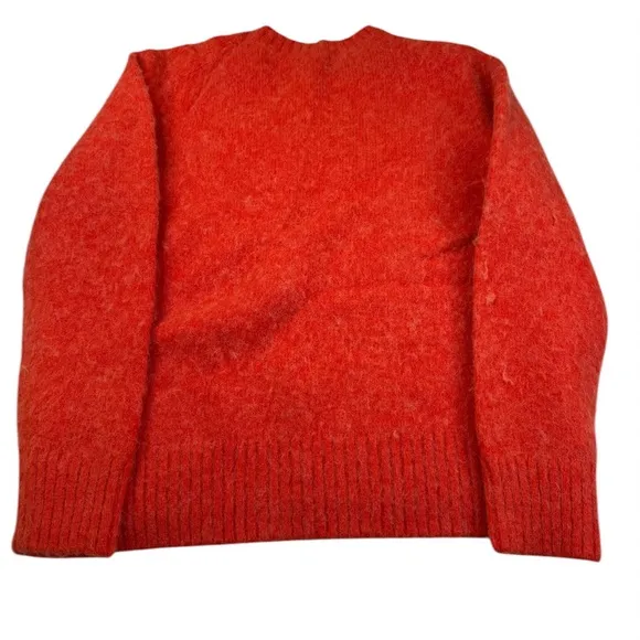 Soeur Sweater Women's Size 40 (US XS) Orange Knit Wool Blend Pullover Crew Neck