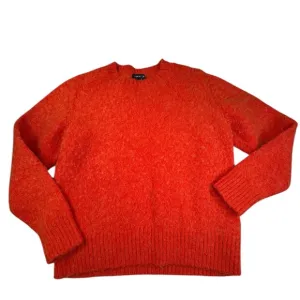 Soeur Sweater Women's Size 40 (US XS) Orange Knit Wool Blend Pullover Crew Neck