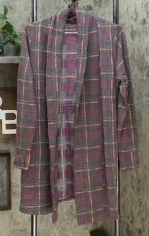 Soft & Cozy Women's Brushed Jersey Knit Wrap With Shirred Back Purple Medium