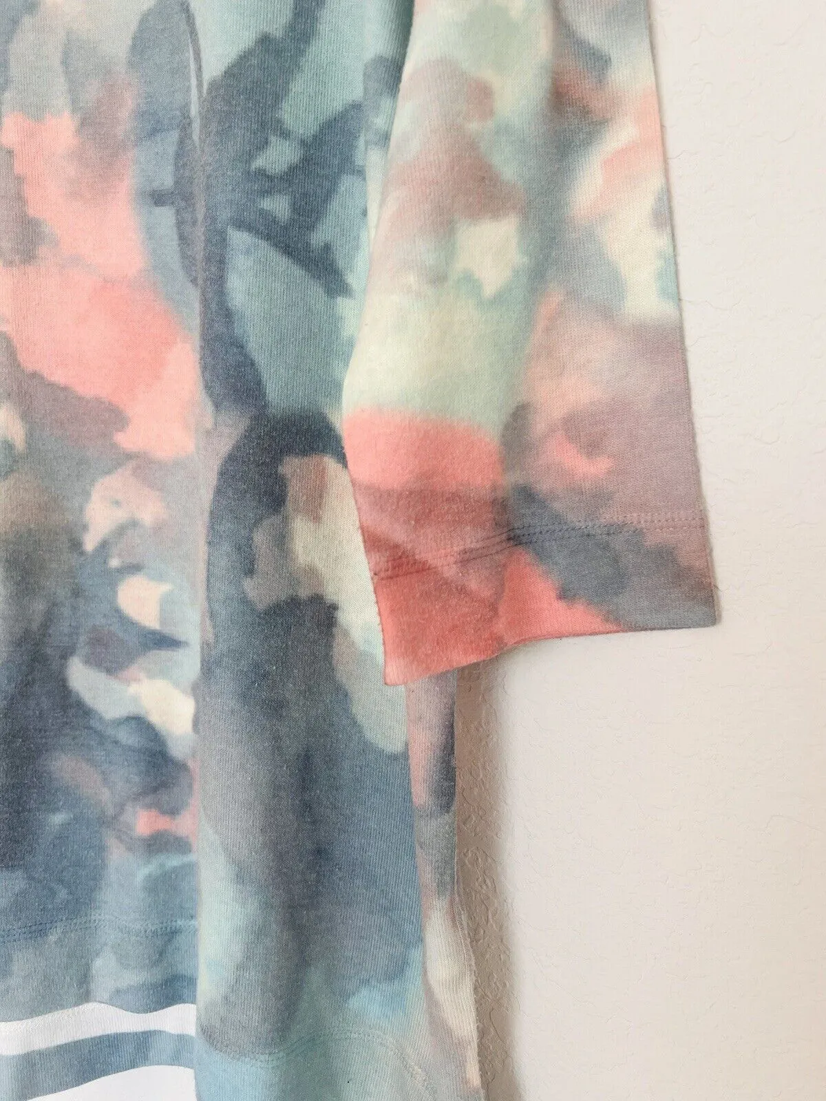 SOFT SURROUNDINGS Pastel Watercolor Sweater Sz S Bohemian Artsy Soft Long Knit