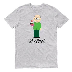 South Park Mr. Garrison I Hate All of You Adult Short Sleeve T-Shirt