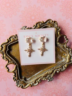 Sparkle Cross Earrings