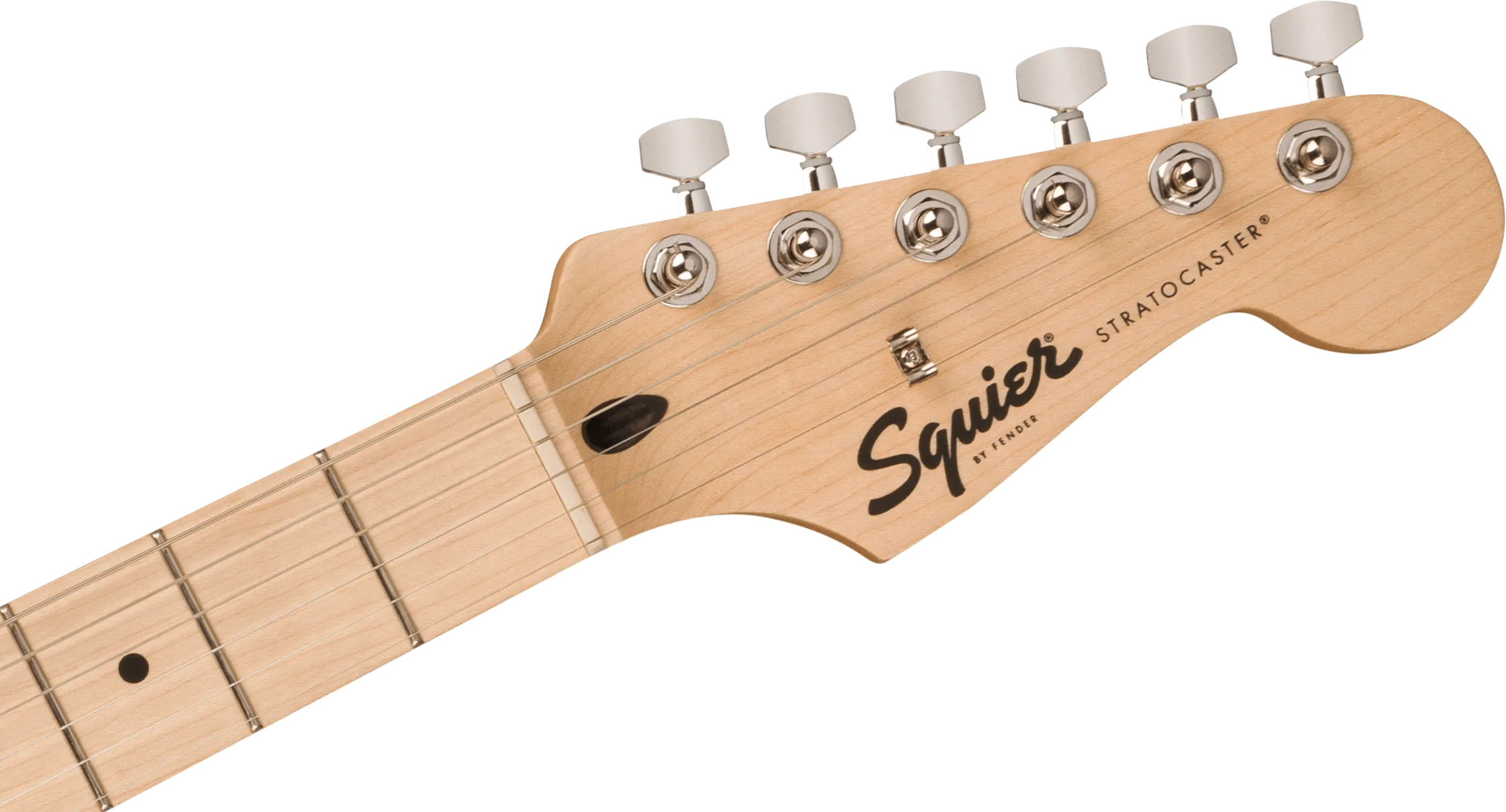 Squier Sonic Stratocaster HSS, Maple Fingerboard, White Pickguard, Tahitian Coral