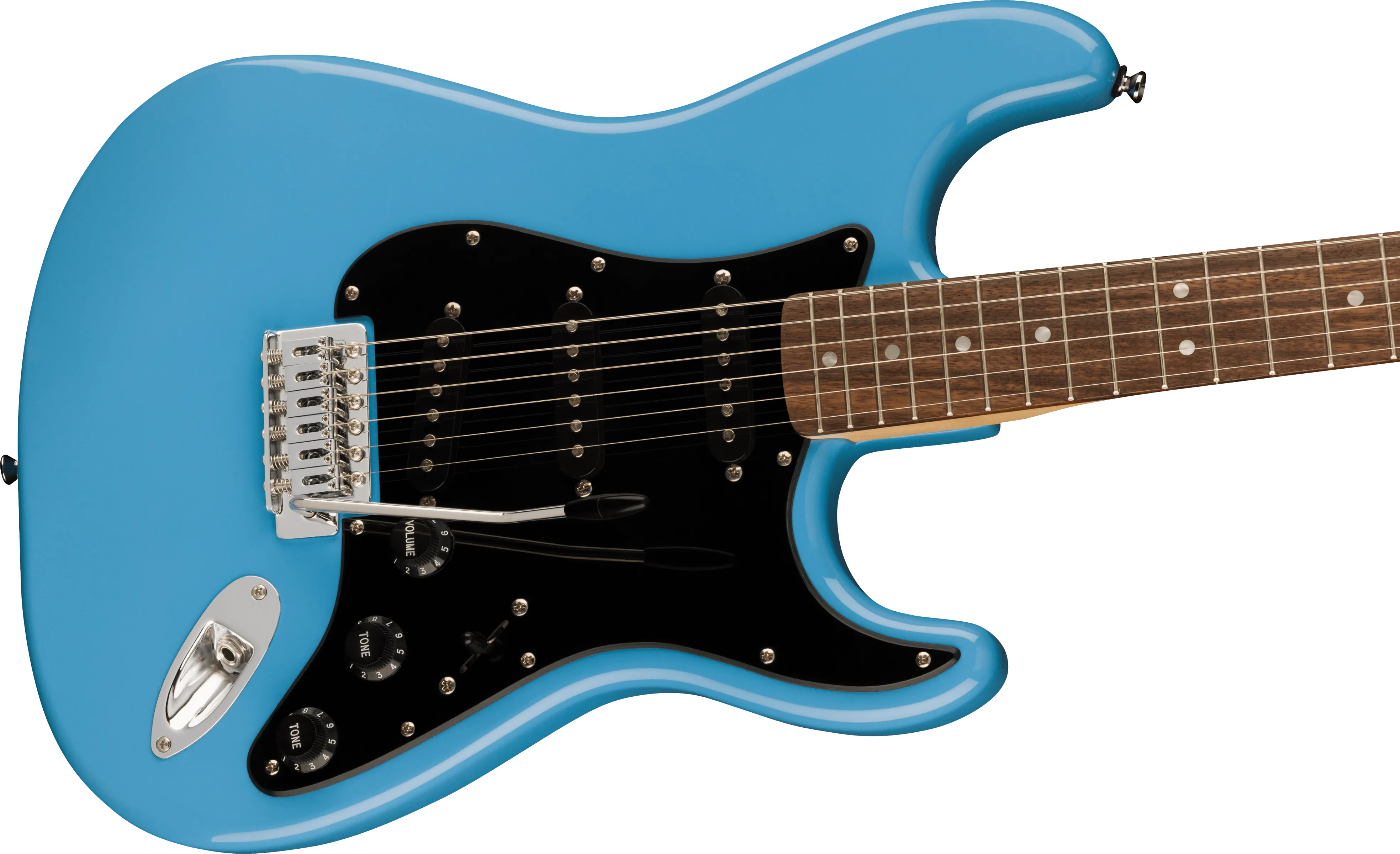 Squier Sonic Stratocaster, Laurel Fingerboard, Black Pickguard, California Blue