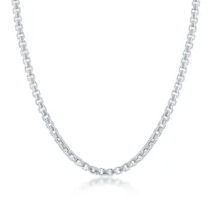 Sterling Silver Round Box Chain 20 Inches