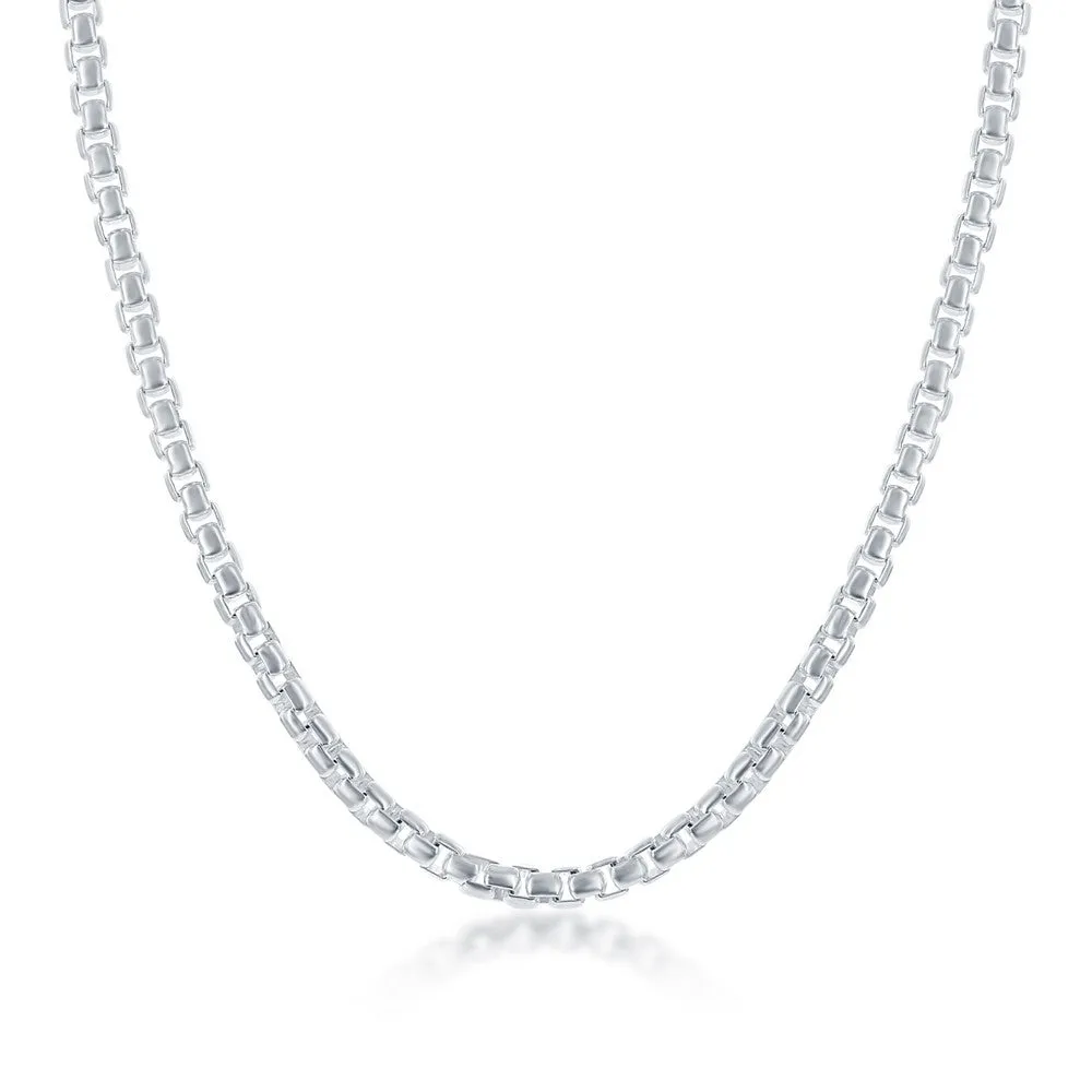 Sterling Silver Round Box Chain 20 Inches