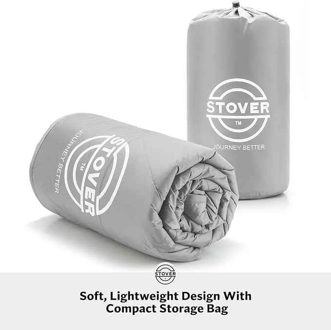 STOVER Multipurpose Outdoor Fleece Blanket, Lightweight, Compact, and Warm for Stadium, Camping, Picnics, Beaches - Wearable, Windproof and Water Resistant (Grey)