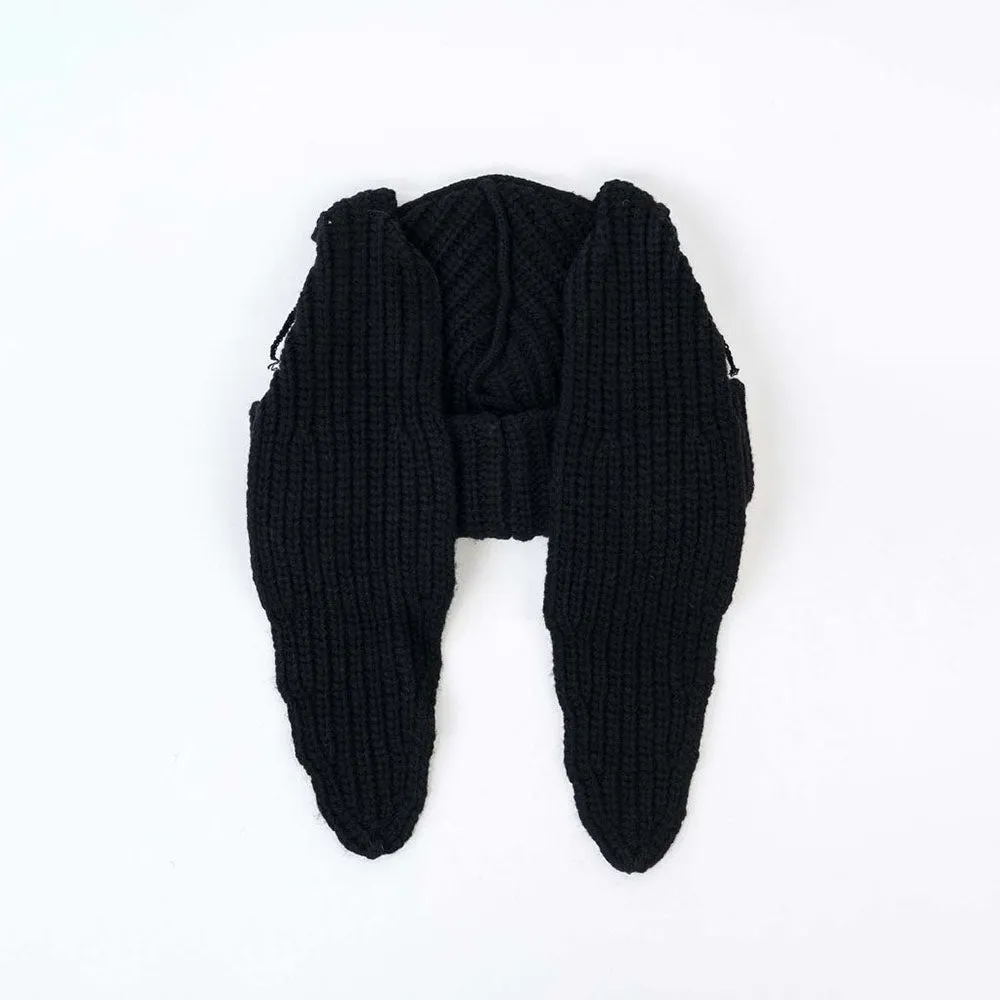 Street Solid Color Rabbit Knitted Hat