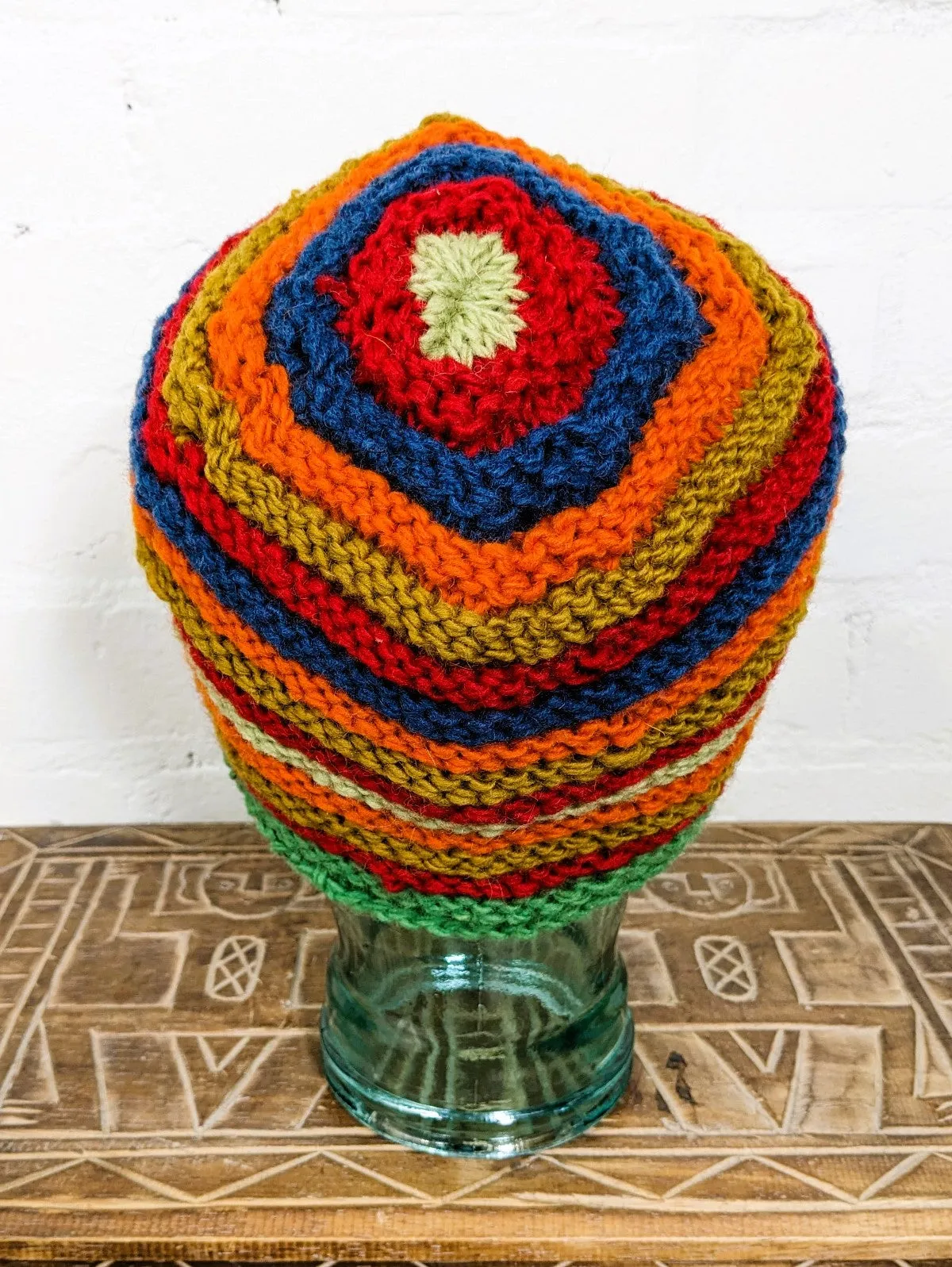 Striped Ribbed Wool Hat
