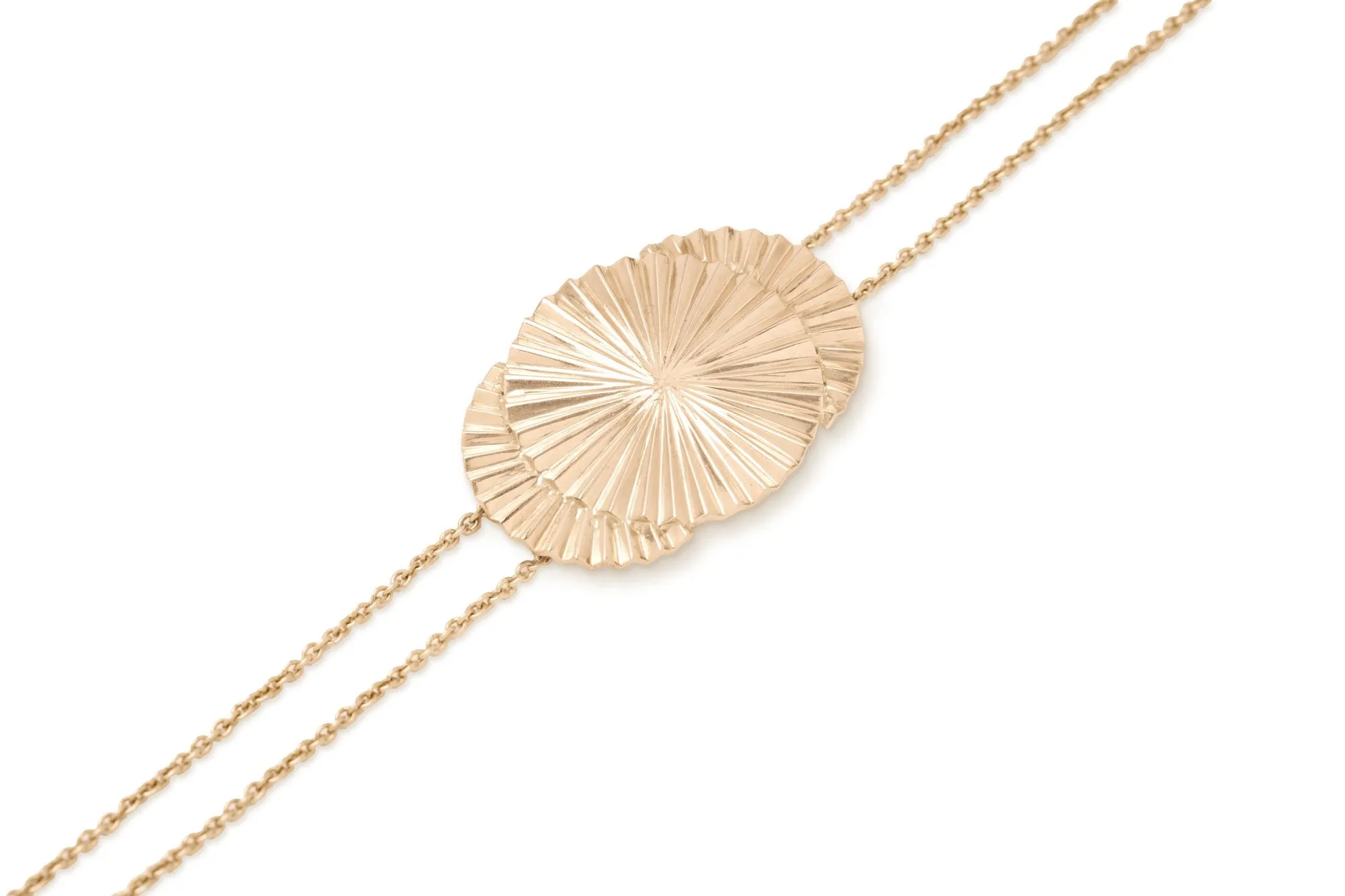 Studio Tara   I   Mulino 18K Gold Triple Disk Double Chain Bracelet