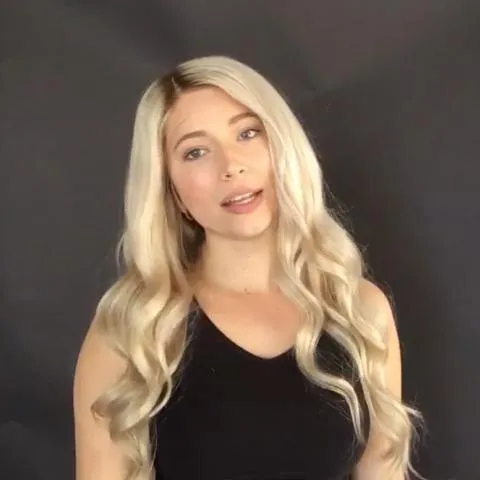 Super fashion gradient platinum long wave wig