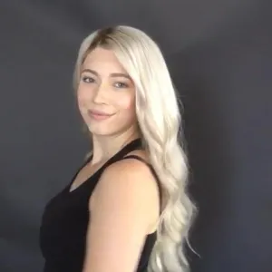 Super fashion gradient platinum long wave wig