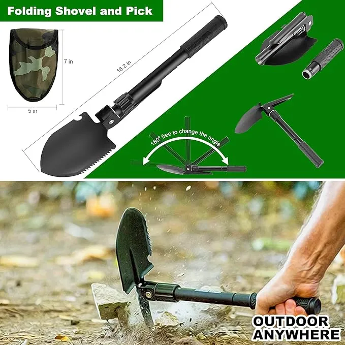 Survival Kit and First Aid Kit, 142Pcs Professional Survival Gear and Equipment with Molle Pouch, for Men Dad Husband Who Likes Camping Outdoor Adventure…