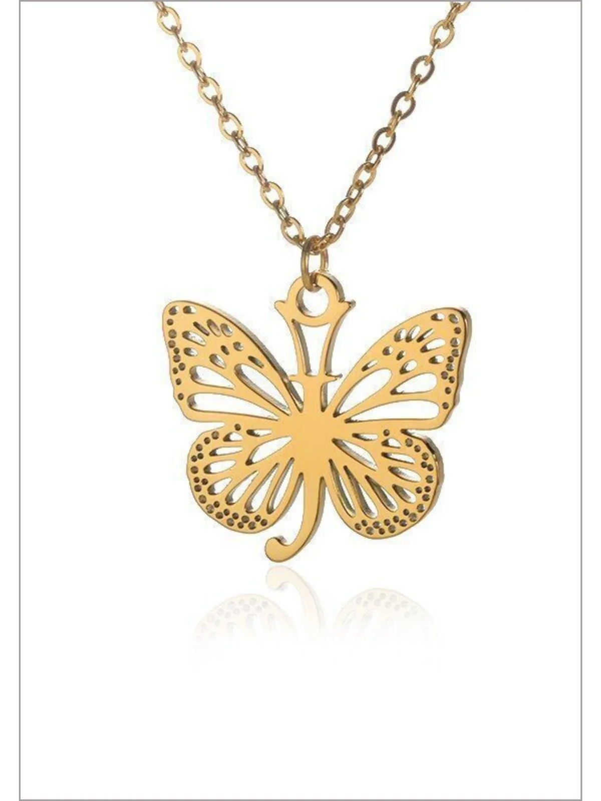 Sweet Keepsake Butterfly Letter Pendant Necklace