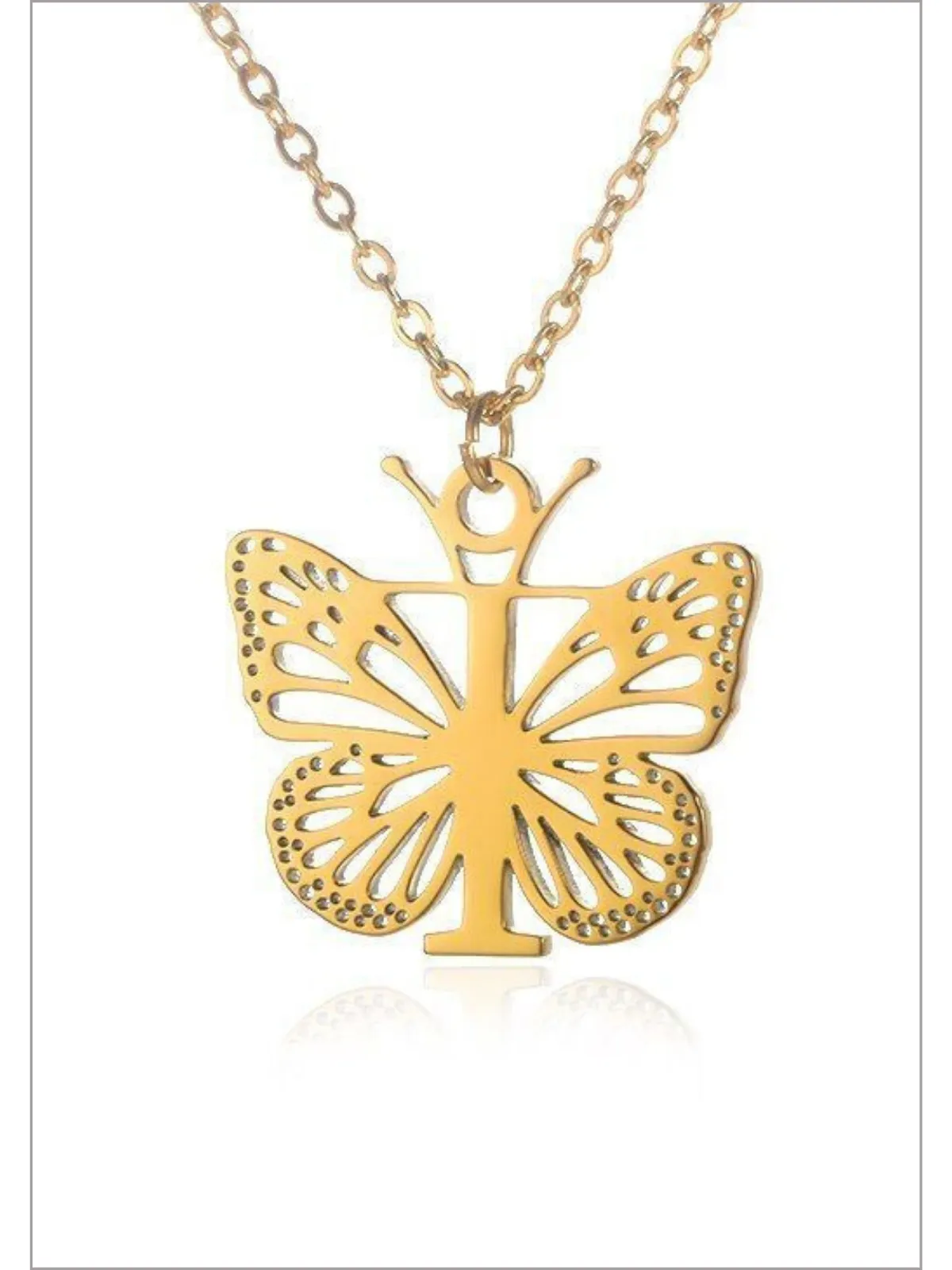 Sweet Keepsake Butterfly Letter Pendant Necklace