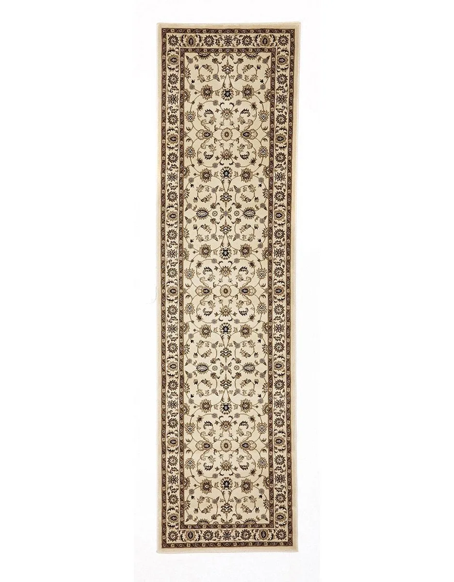 Sydney Classic Runner Ivory with Ivory Border Runner Rug