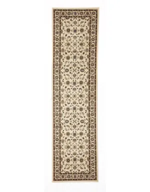 Sydney Classic Runner Ivory with Ivory Border Runner Rug
