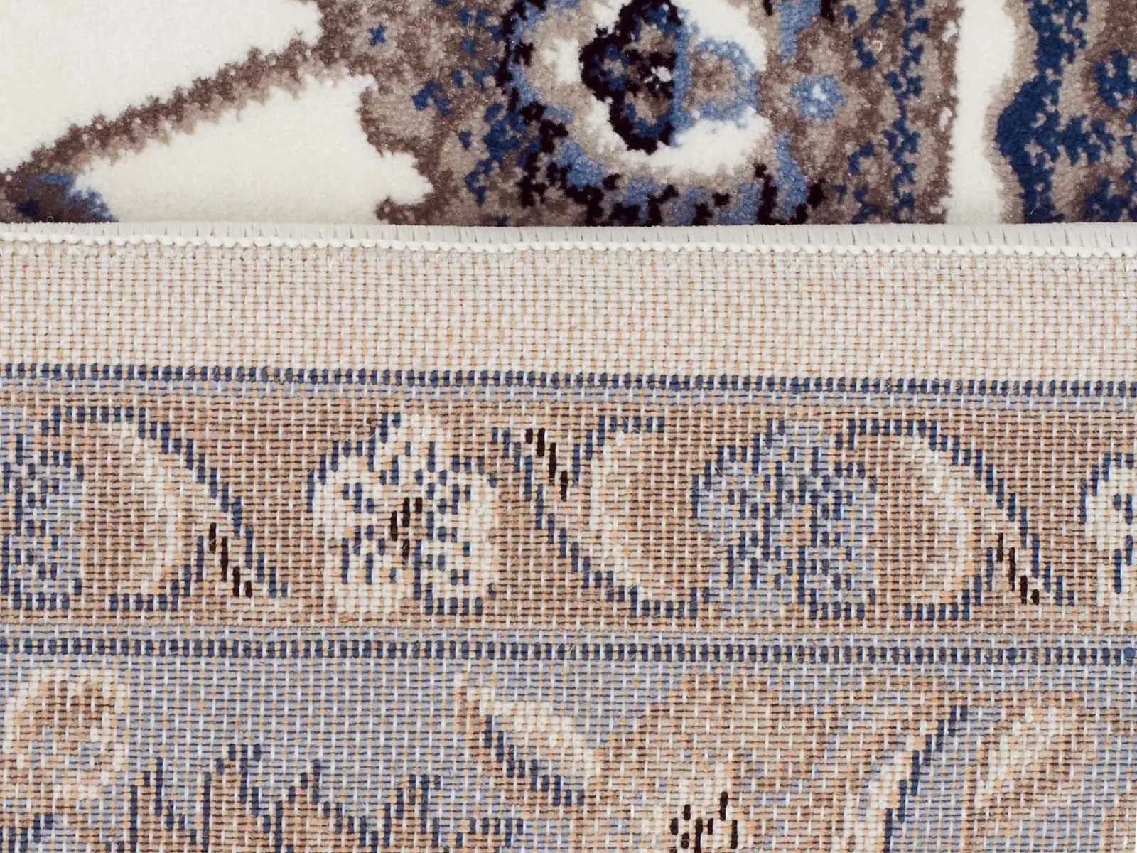 Sydney Classic Runner White with Blue Border Runner Rug