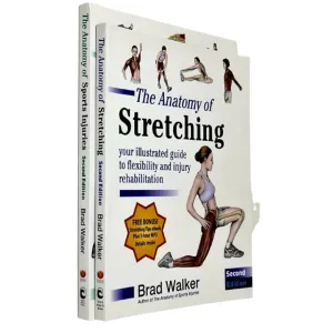 The Anatomy 2 Books Collection Set By Brad Walker (Stretching, Sports Injuries)