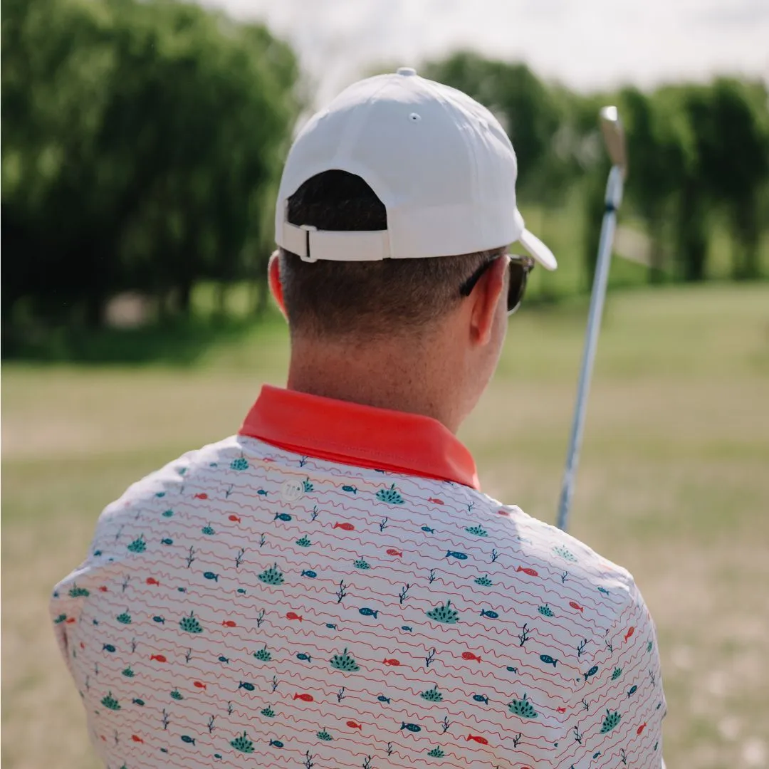 The Coral Wave Pattern Performance Polo