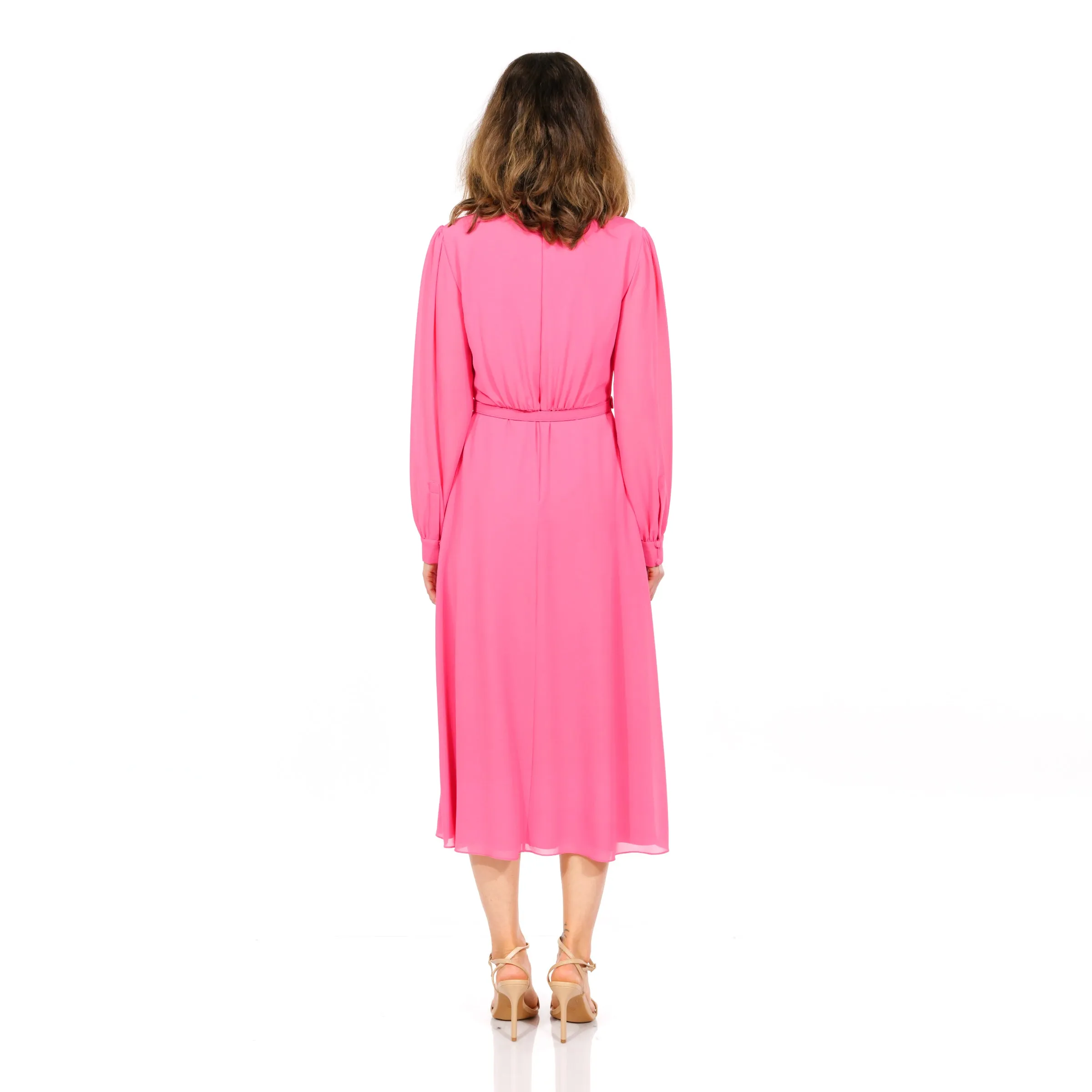 The Elegant Tie-Neck Midi Dress