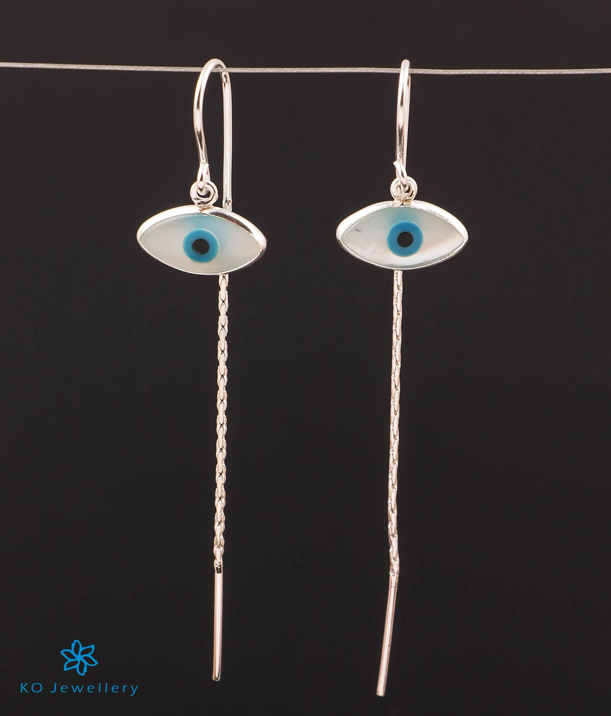 The Protective Evileye Silver Suidhaga Earrings